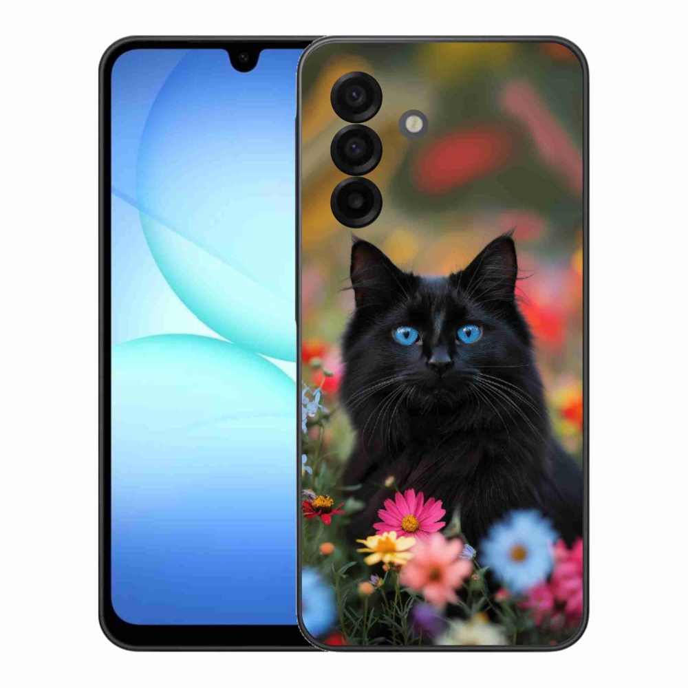 Zselés borítás mmCase Samsung Galaxy A17 4G/5G - fekete cica 4