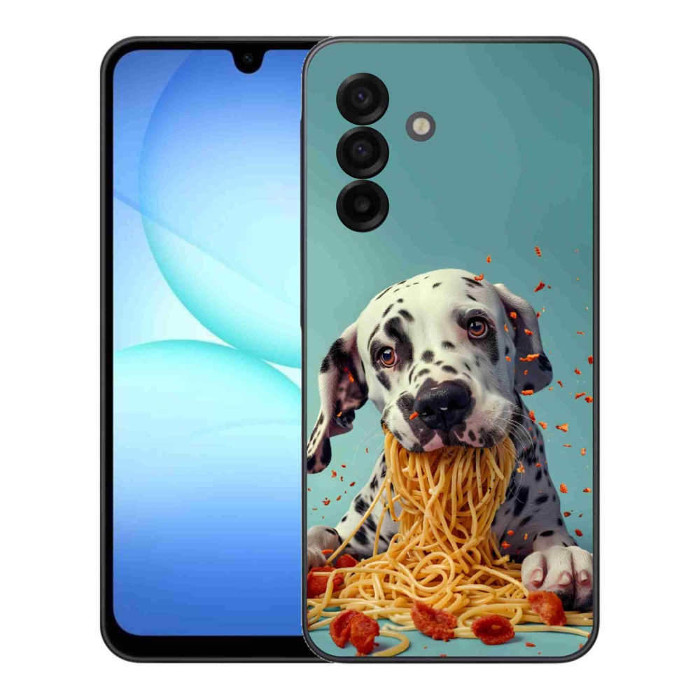 Zselés borítás mmCase Samsung Galaxy A17 4G/5G - dalmatin és spagetti