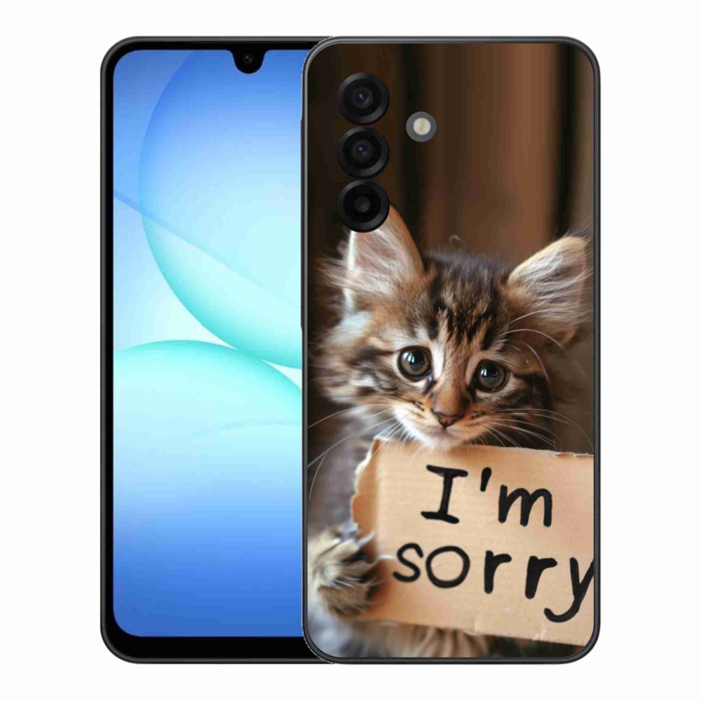 Gél borítás mmCase Samsung Galaxy A17 4G/5G - macska bocsánatkérés