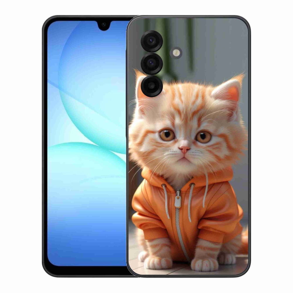 Zselés borítás mmCase Samsung Galaxy A17 4G/5G készülékhez - cica melegítőben