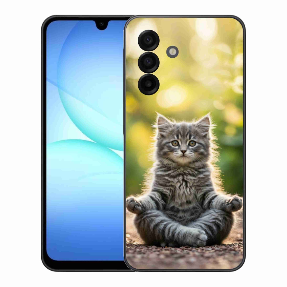 Gél borítás mmCase Samsung Galaxy A17 4G/5G készülékhez - meditáló cica