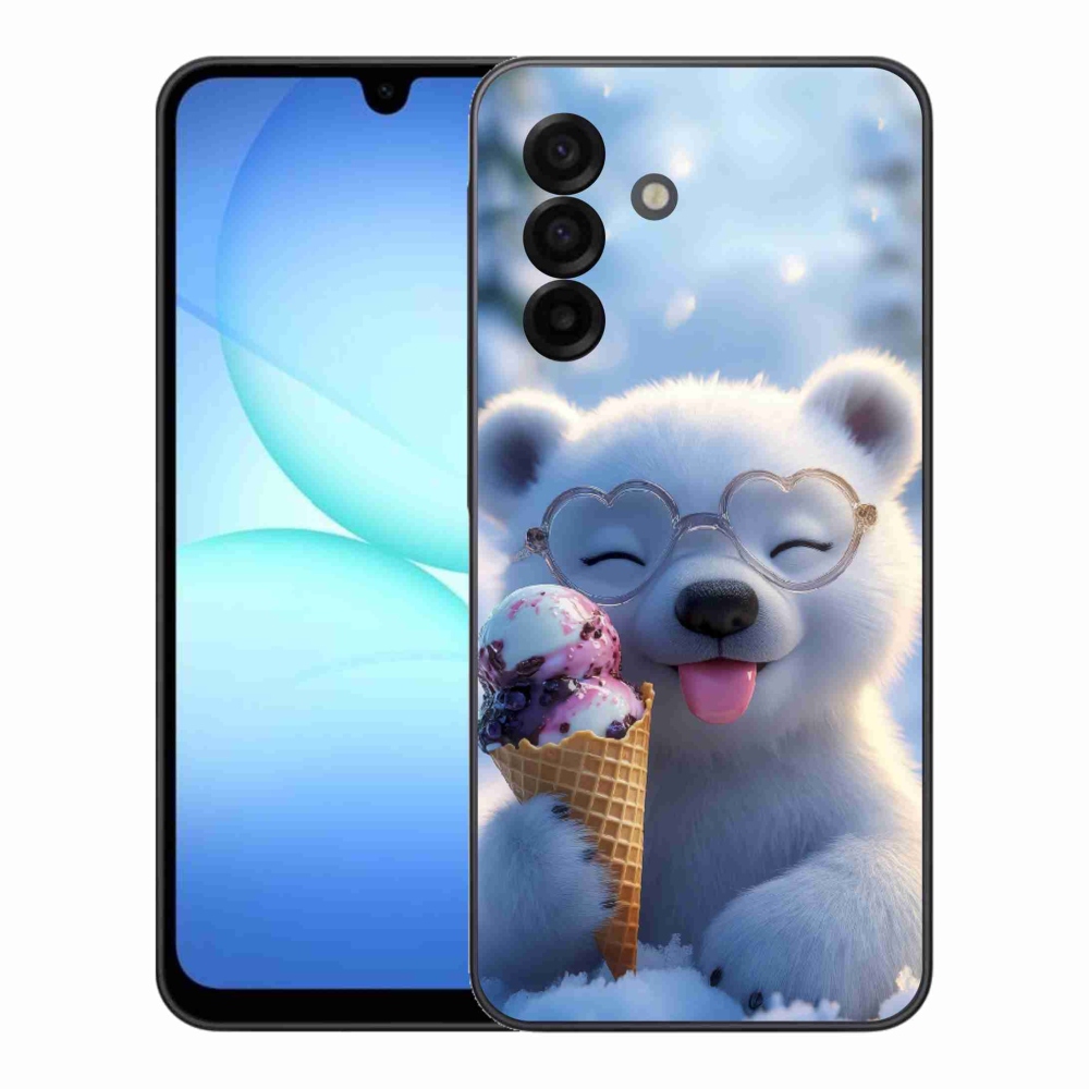 Zselés borítás mmCase Samsung Galaxy A17 4G/5G készülékhez - mackó fagylalttal