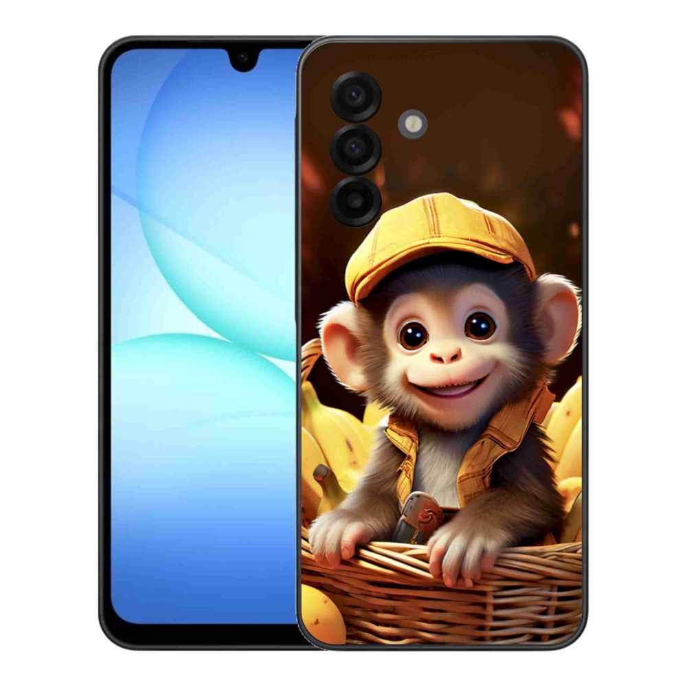 Zselés borítás mmCase a Samsung Galaxy A17 4G/5G készülékhez - majom a kosárban