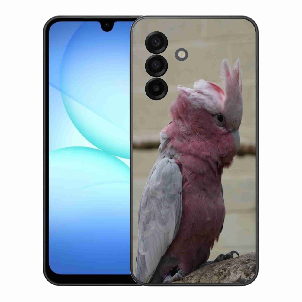 Zselés borítás mmCase Samsung Galaxy A17 4G/5G készülékhez - papagáj kakadu rózsaszínű