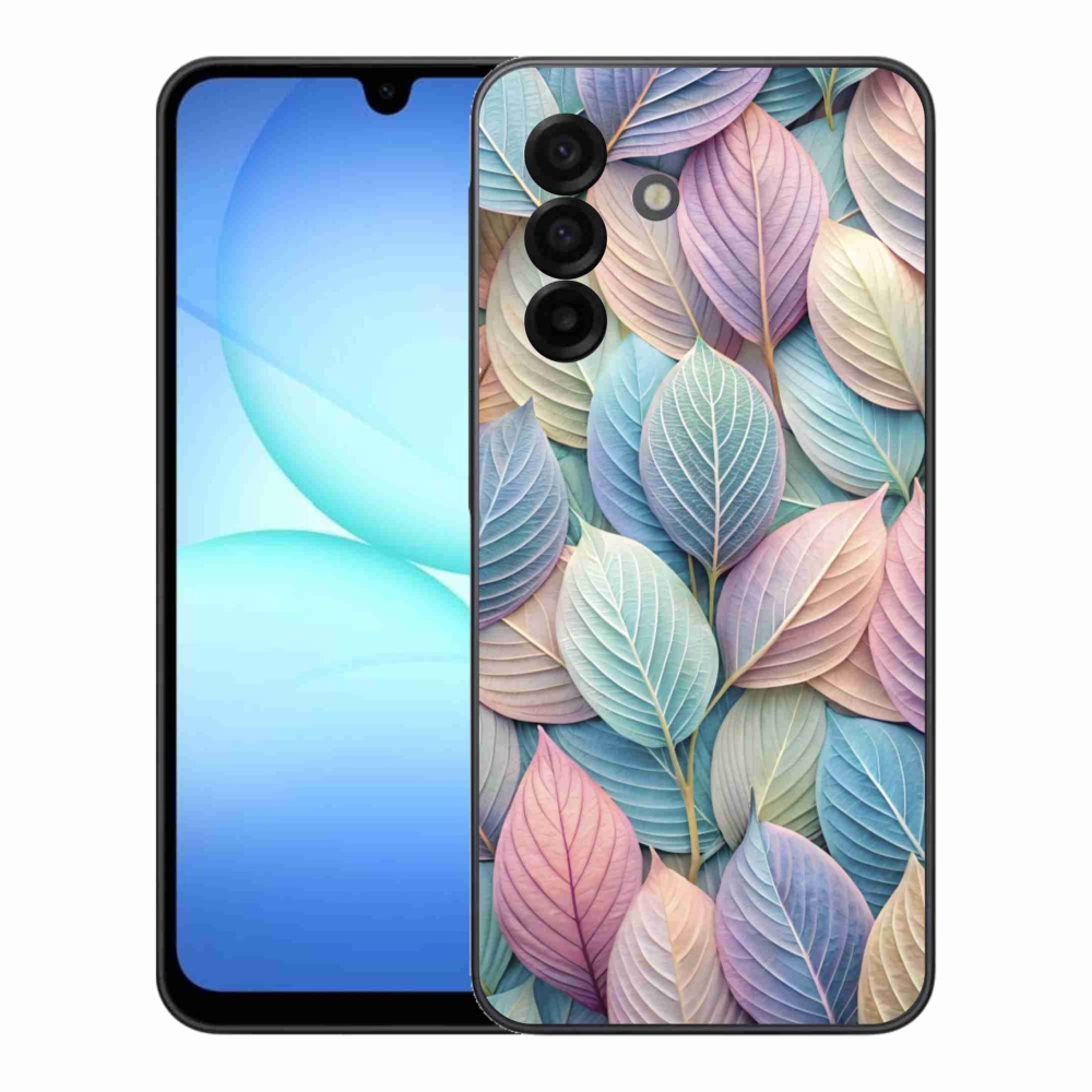 Zselés borítás mmCase Samsung Galaxy A17 4G/5G készülékhez - pasztell színű levelek