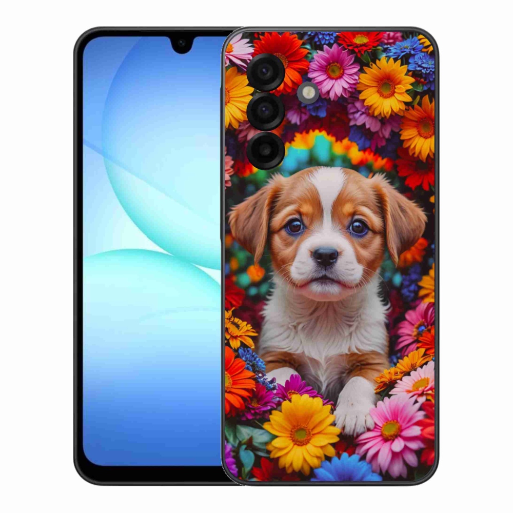 Gél borítás mmCase Samsung Galaxy A17 4G/5G készülékhez - aranyos kiskutya