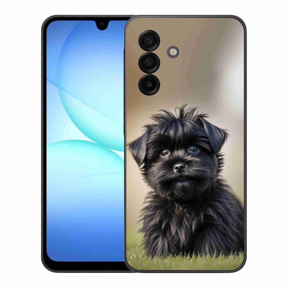 Zselés borítás mmCase Samsung Galaxy A17 4G/5G - aranyos fekete kutya