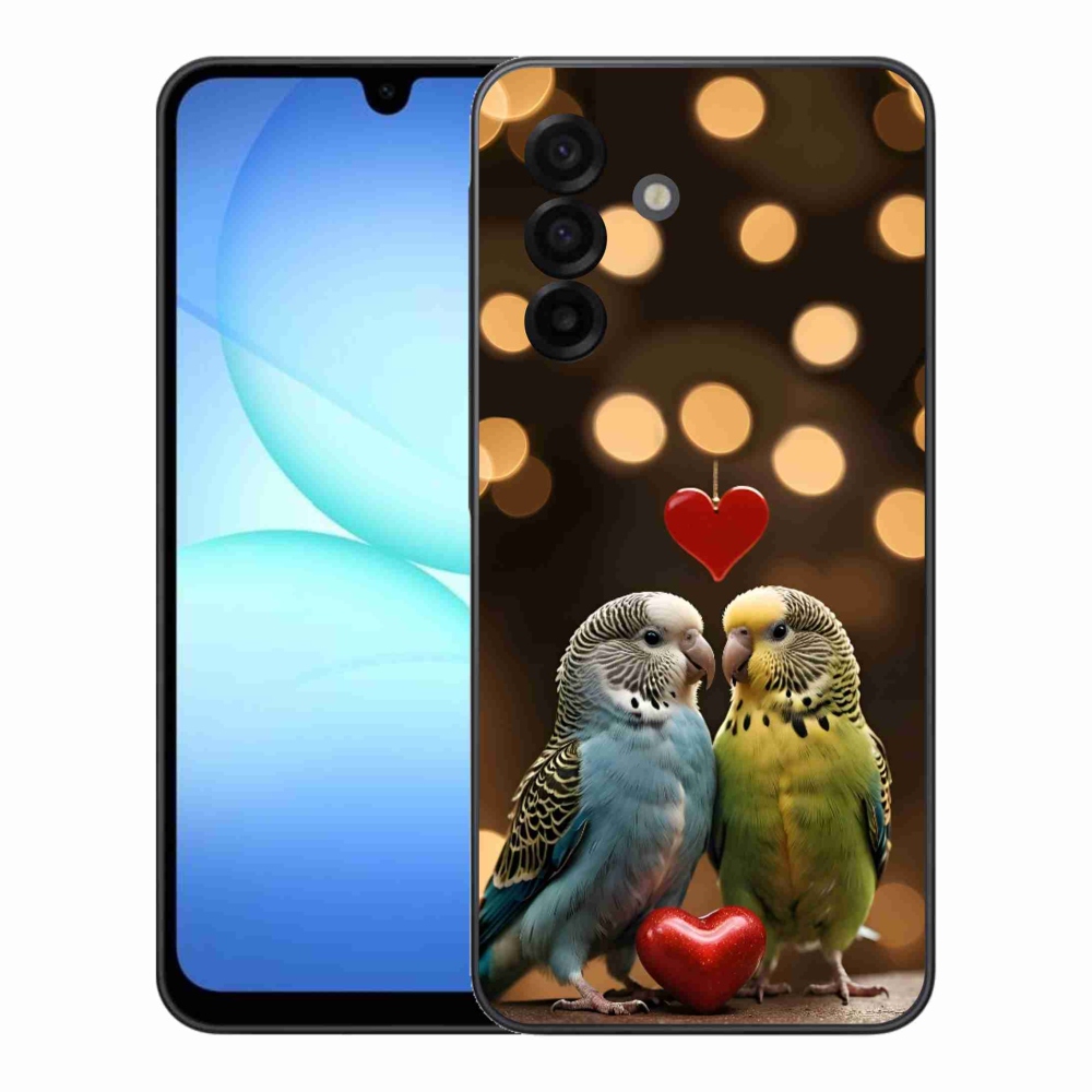 Zselés borítás mmCase Samsung Galaxy A17 4G/5G - szerelmes papagájok