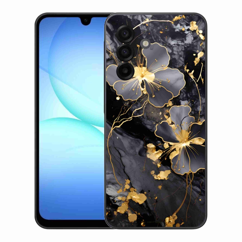 Zselés borítás mmCase Samsung Galaxy A17 4G/5G - arany virágok