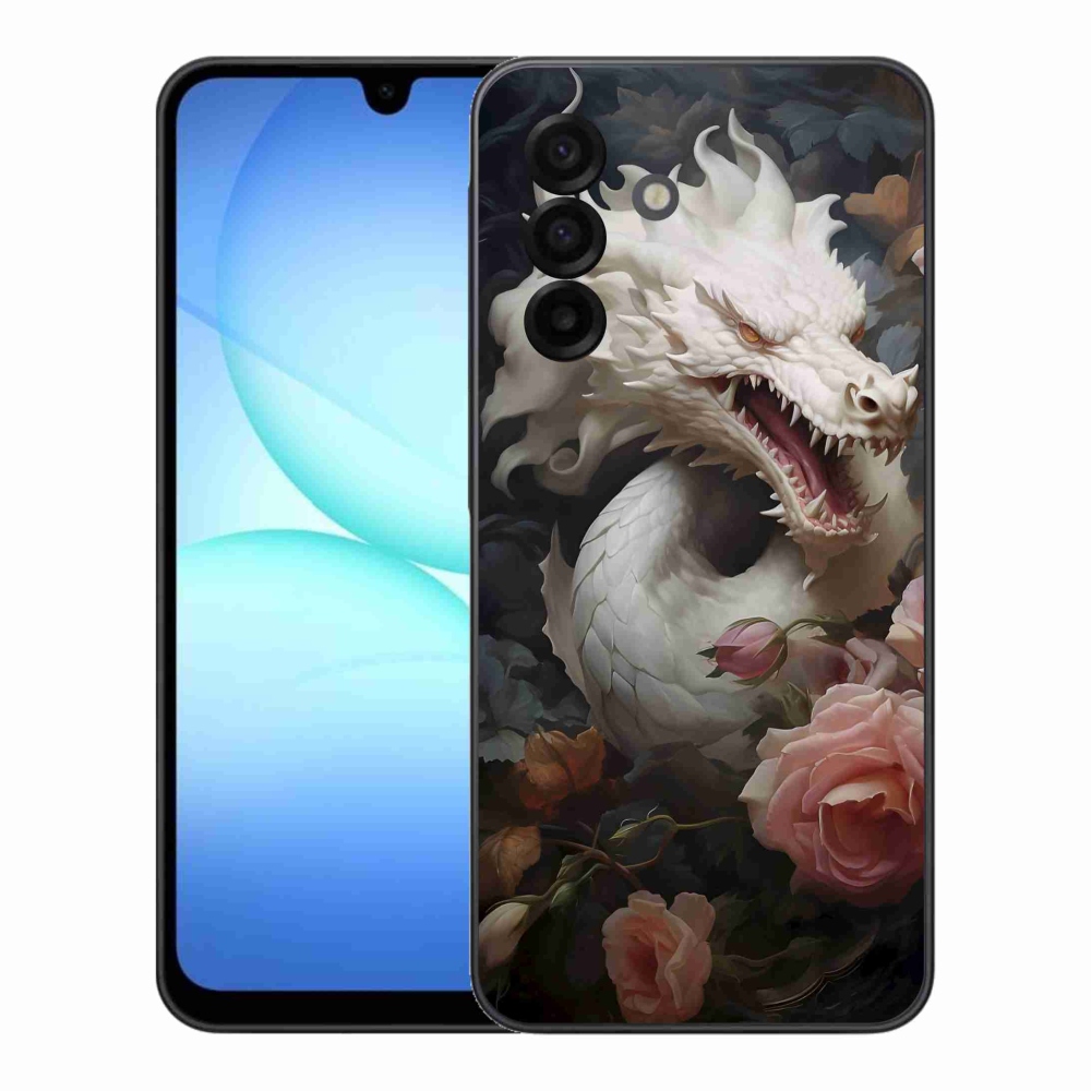mmCase géltok a Samsung Galaxy A17 5G-hez – fehér sárkány