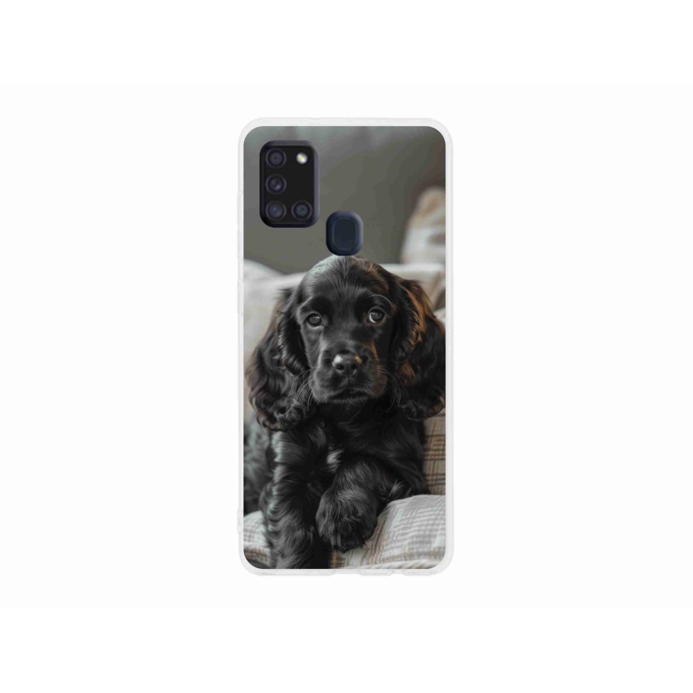 Gél borítás mmCase Samsung Galaxy A21s készülékhez - angol cocker spániel