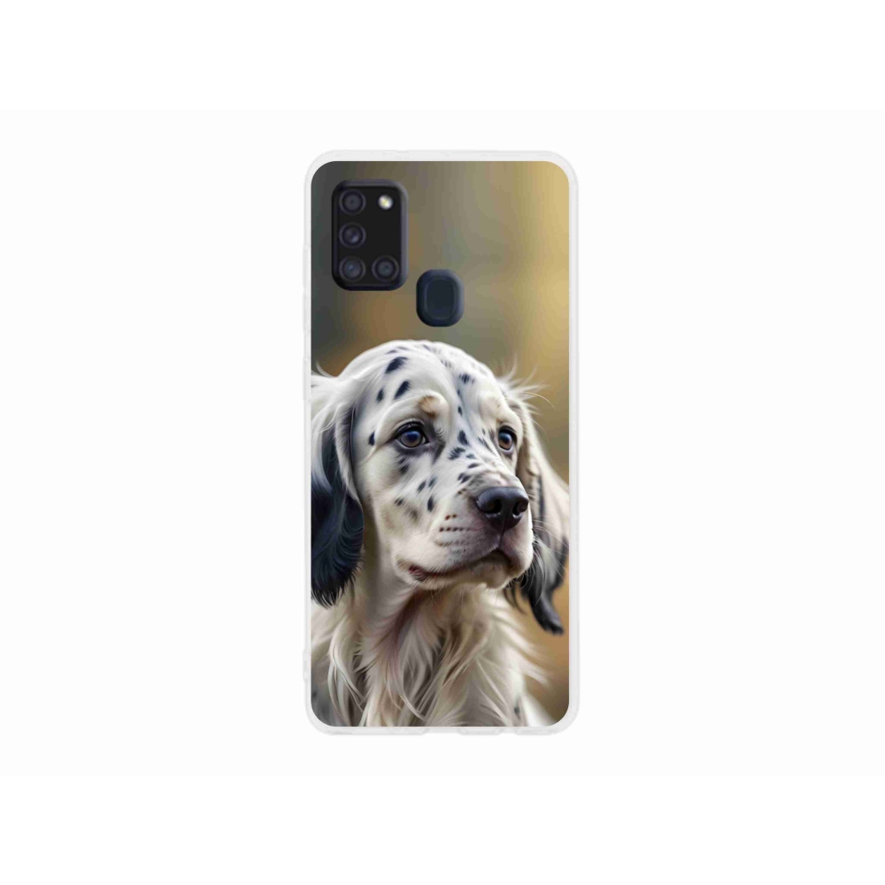 Gél borítás mmCase Samsung Galaxy A21s készülékhez - English Setter