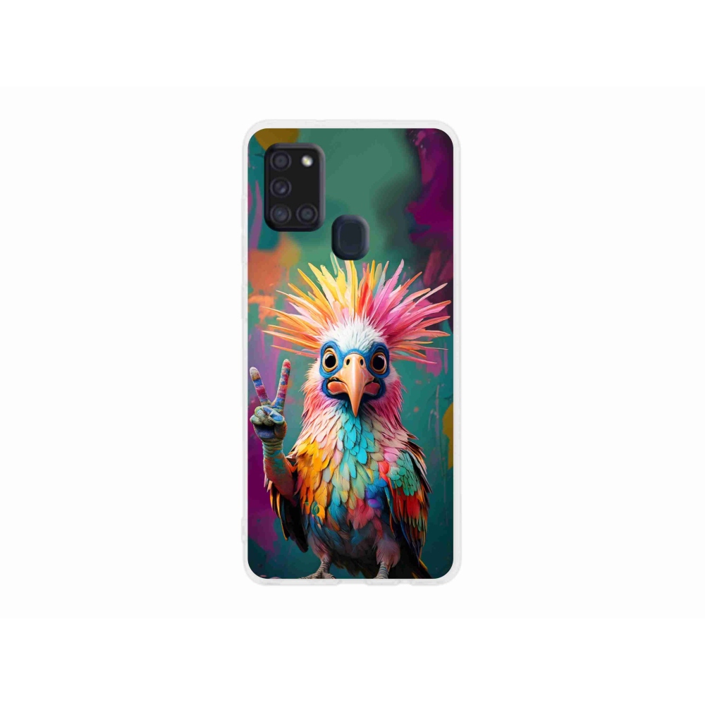Zselés borítás mmCase Samsung Galaxy A21s készülékhez - színes lázadó