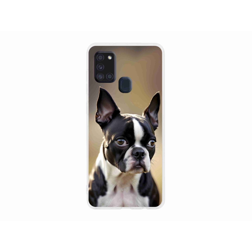 Gél borítás mmCase Samsung Galaxy A21s készülékhez - Boston Terrier