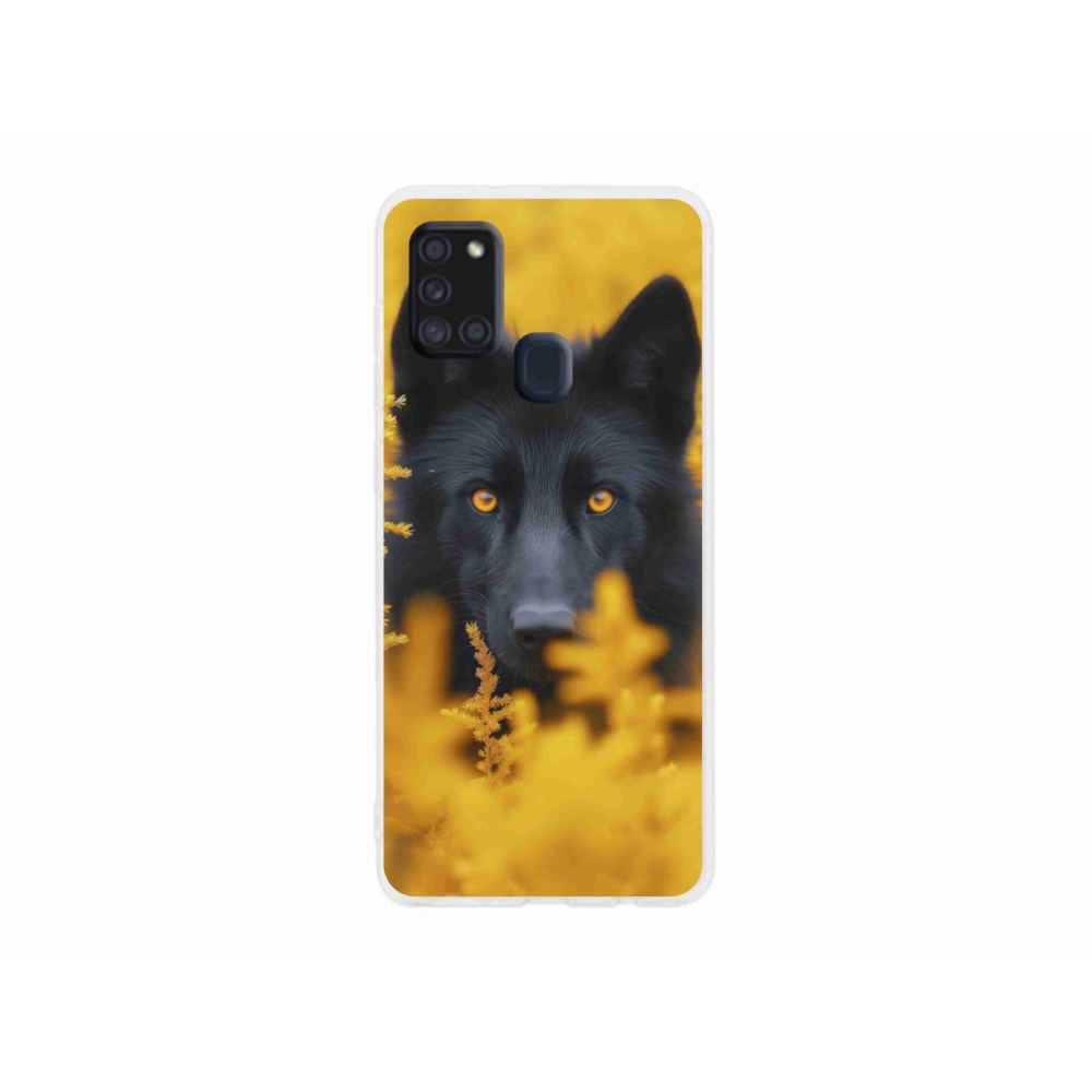 Zselés borítás mmCase Samsung Galaxy A21s - fekete farkas 2