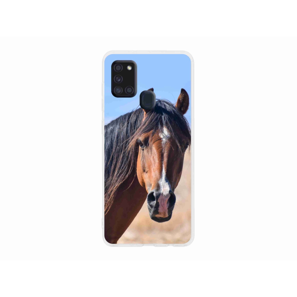 Gél borítás mmCase Samsung Galaxy A21s készülékhez - nyugodt ló