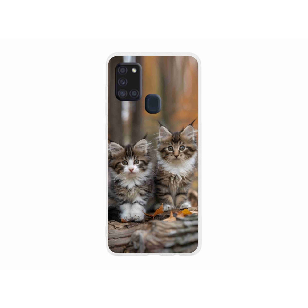 Zselés borítás mmCase Samsung Galaxy A21s készülékhez - cat duo 3
