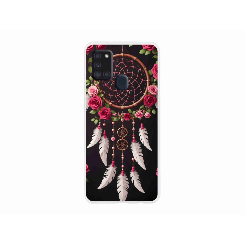 Gél borítás mmCase Samsung Galaxy A21s készülékhez - álomfogó rózsákkal