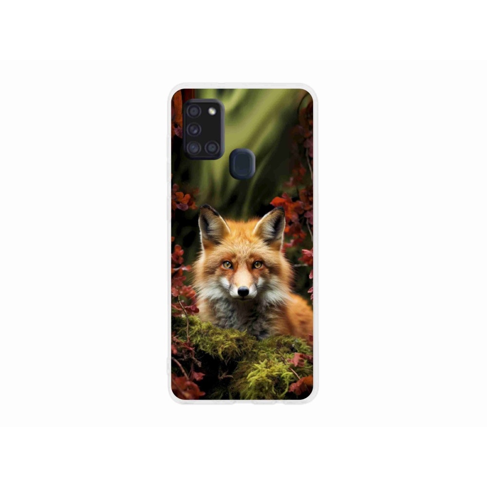 Gél borítás mmCase Samsung Galaxy A21s készülékhez - róka az erdőben
