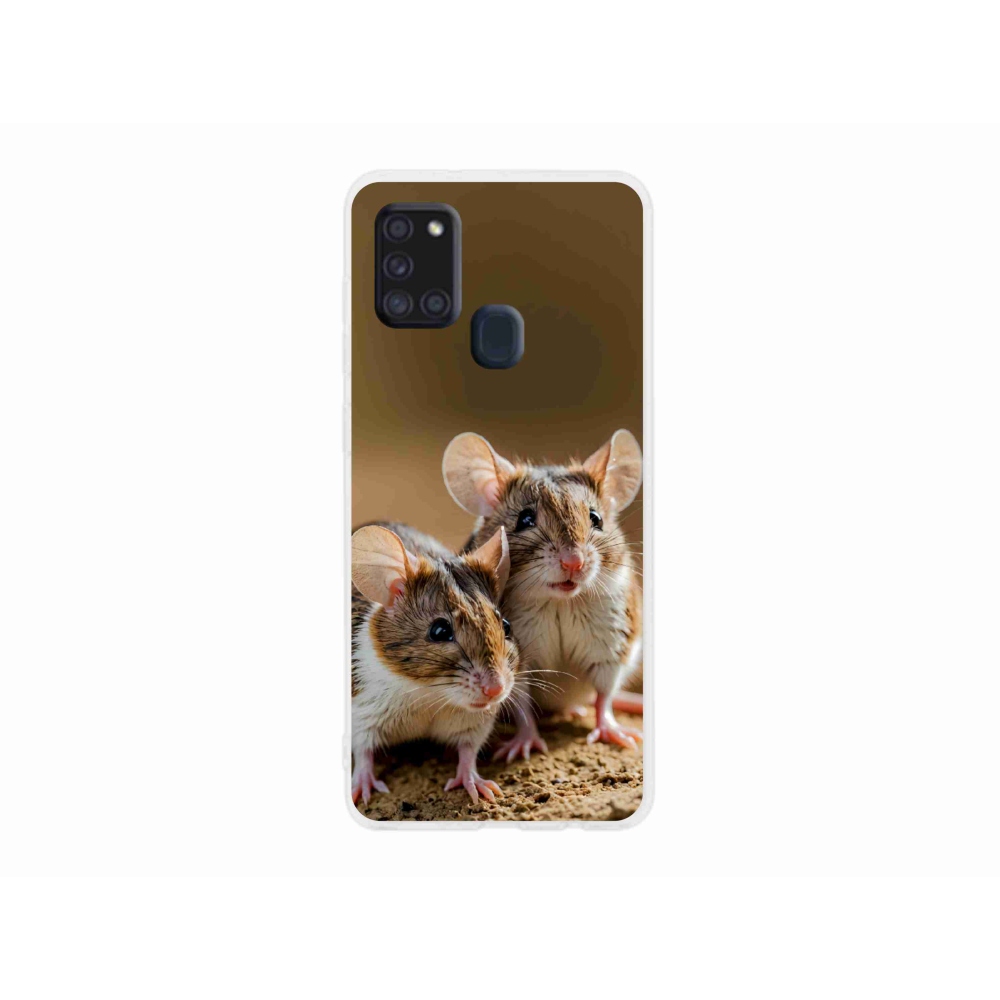 Gél borítás mmCase Samsung Galaxy A21s készülékhez - egér duó