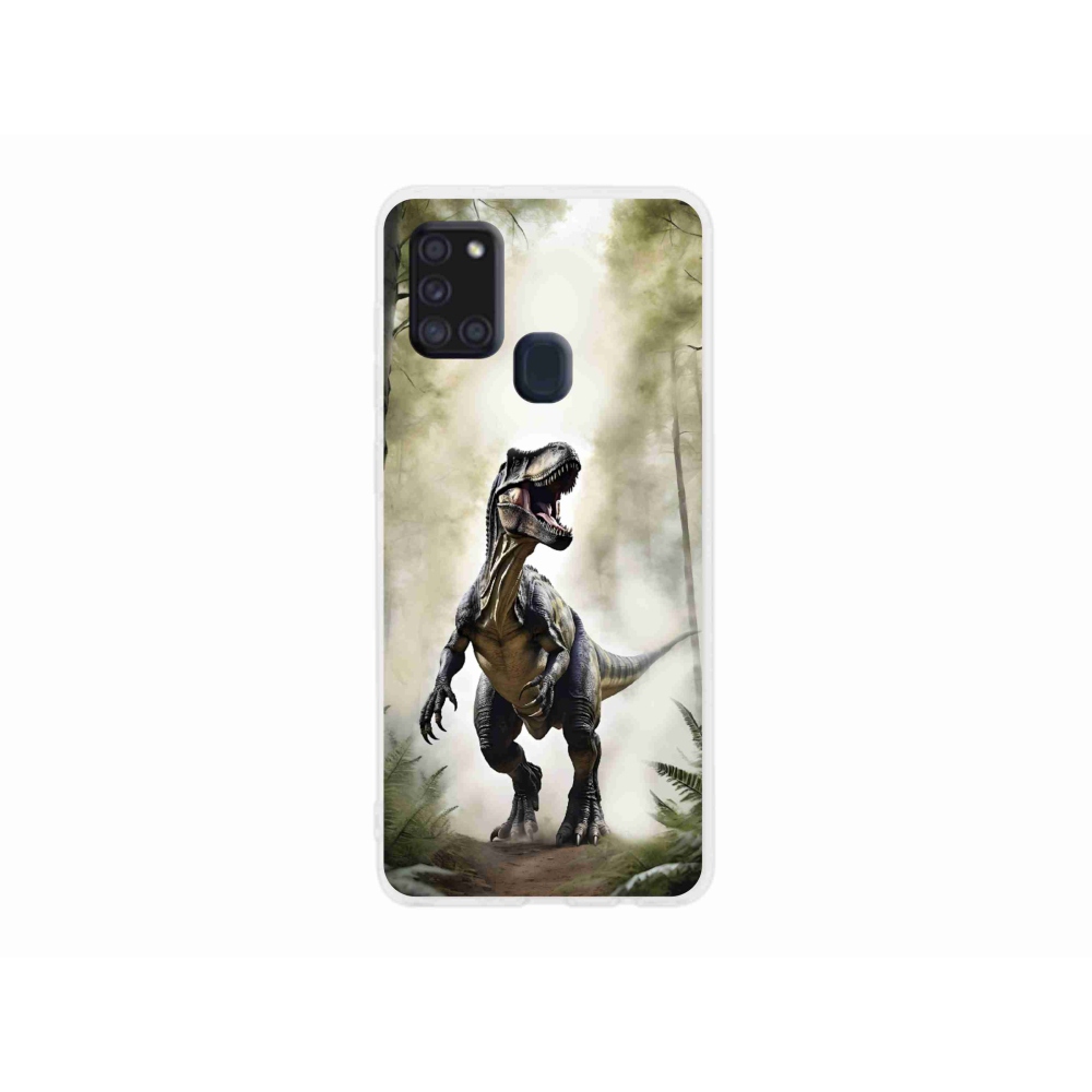Gél borítás mmCase Samsung Galaxy A21s készülékhez - dühös T-Rex