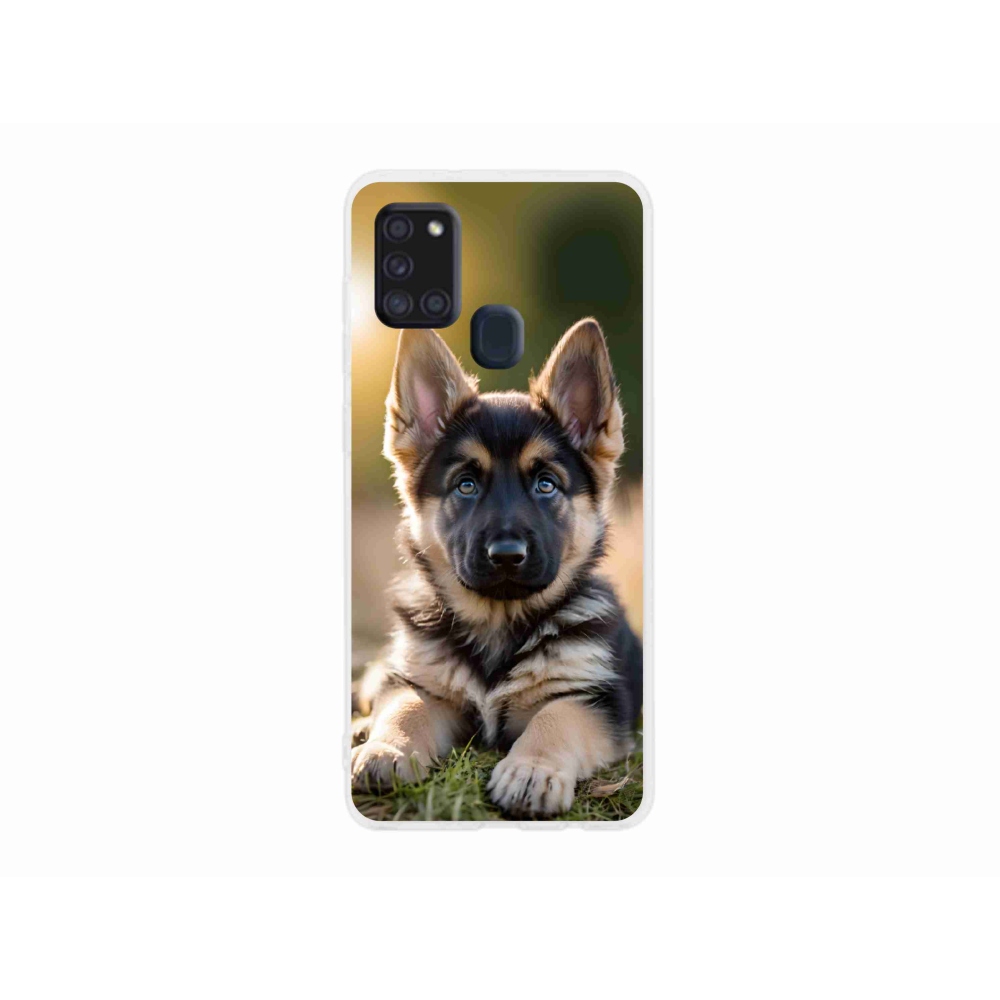 Gél borítás mmCase Samsung Galaxy A21s készülékhez - Német juhászkutya a természetben