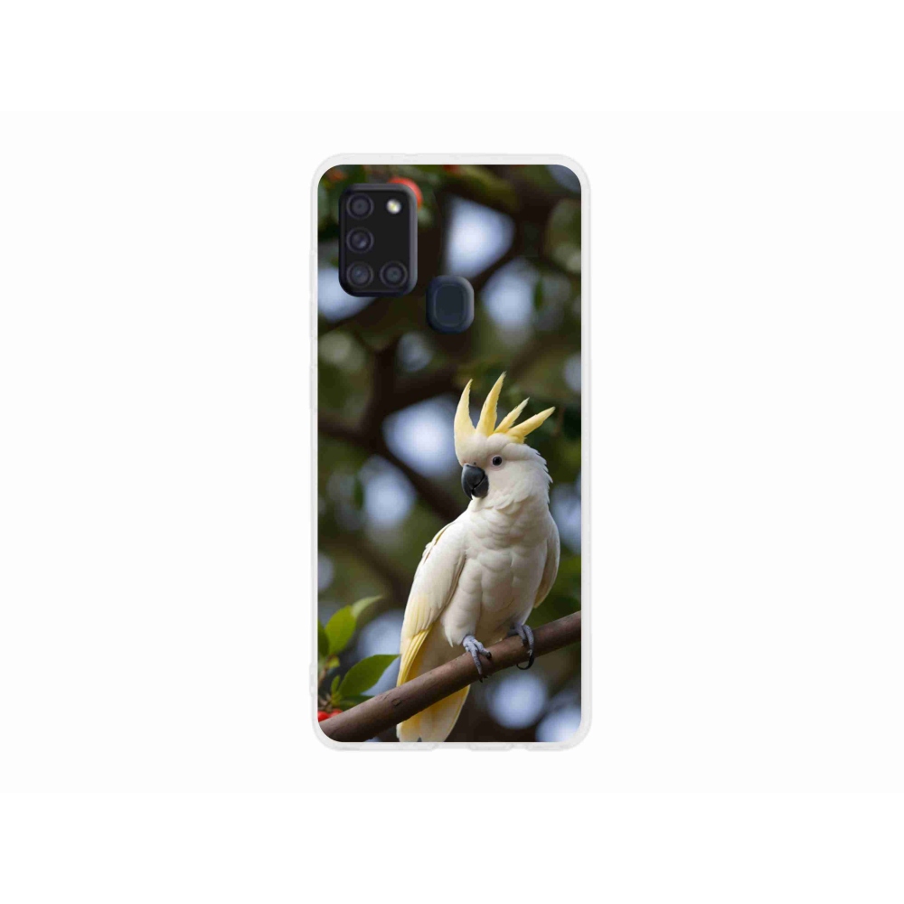 Gél borítás mmCase Samsung Galaxy A21s készülékhez - papagáj kakadu 3