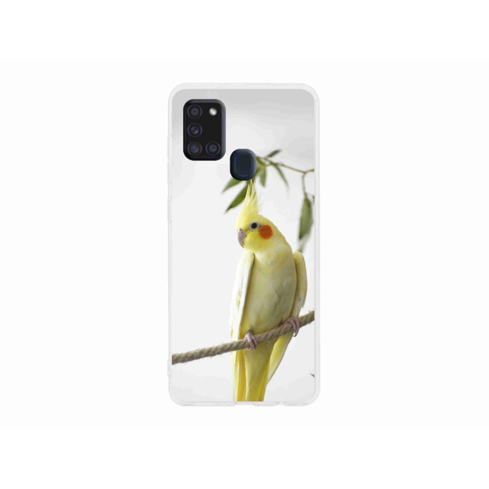 Gél borító mmCase Samsung Galaxy A21s - papagáj korela chocholatá