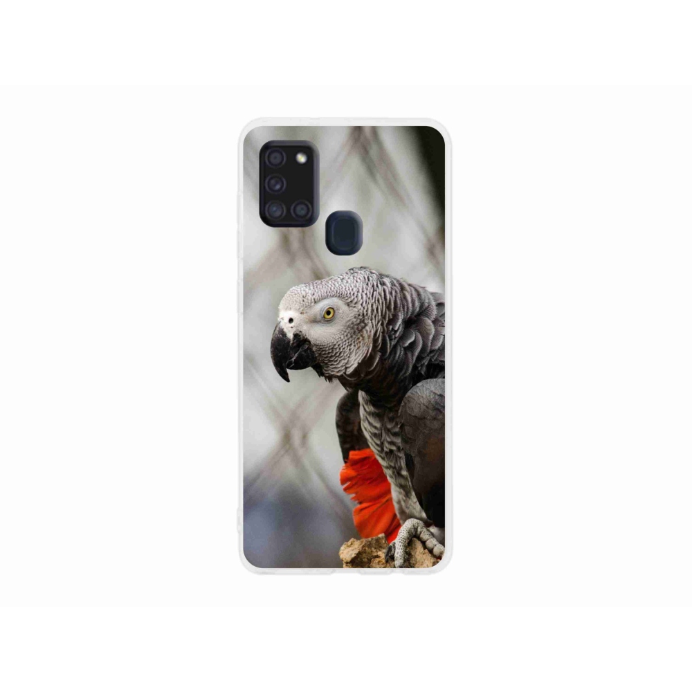 Zselés borítás mmCase Samsung Galaxy A21s készülékhez - papagáj jacko 3