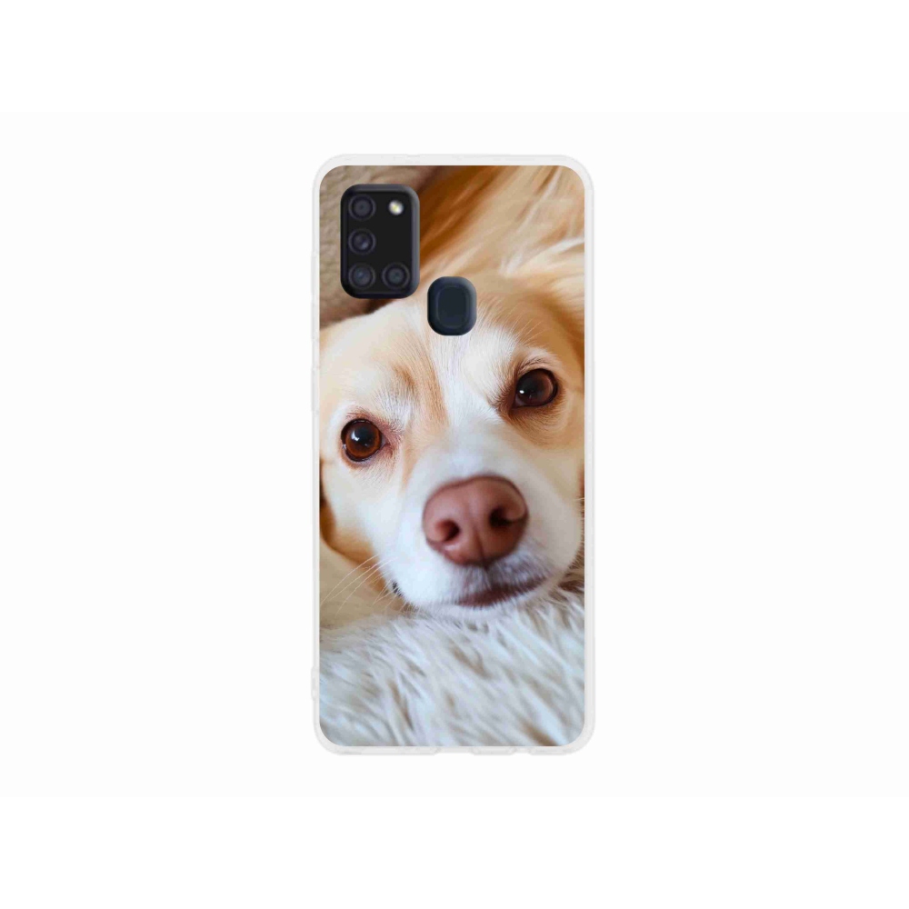 Gél borítás mmCase Samsung Galaxy A21s készülékhez - Aranyos csivava