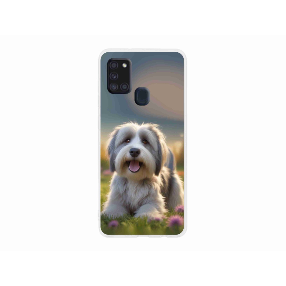 Gél borítás mmCase Samsung Galaxy A21s készülékhez - aranyos Havanna kutya