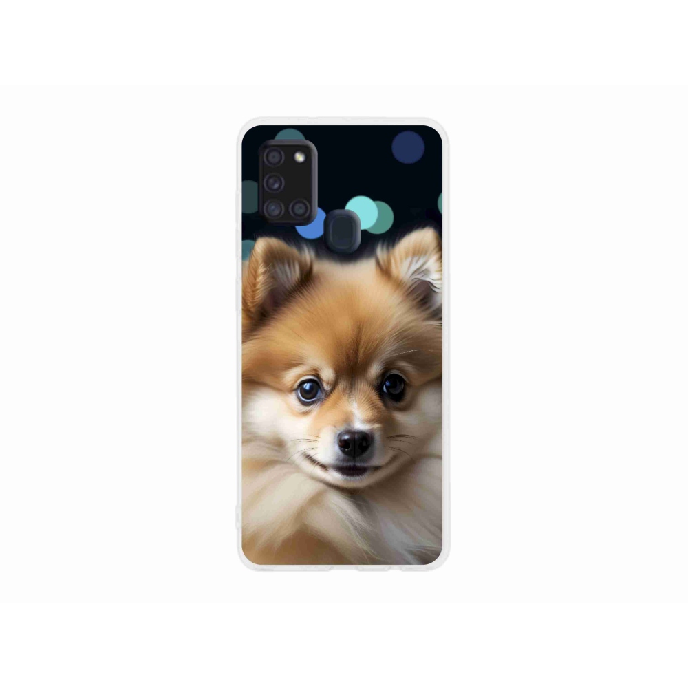 Gél borító mmCase Samsung Galaxy A21s készülékhez - aranyos pomerániai kutya