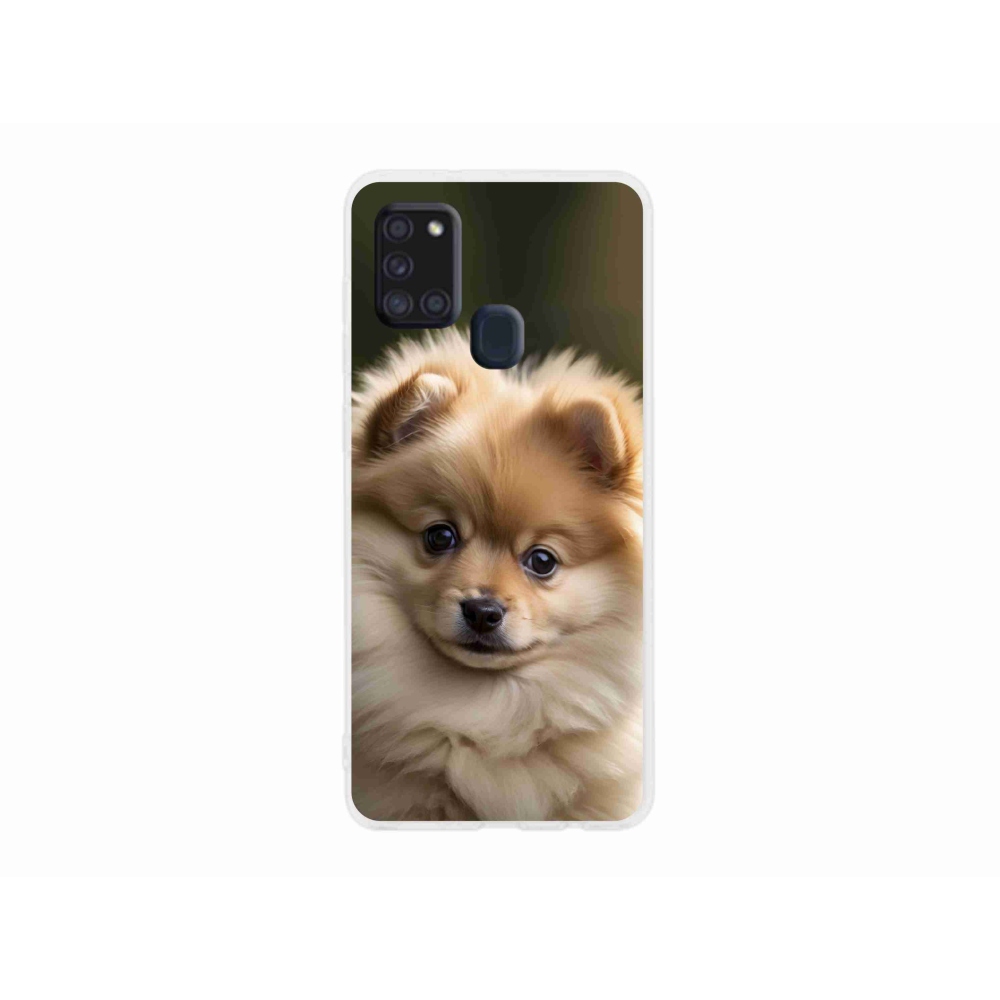 Gél borítás mmCase Samsung Galaxy A21s készülékhez - aranyos pomerániai 2