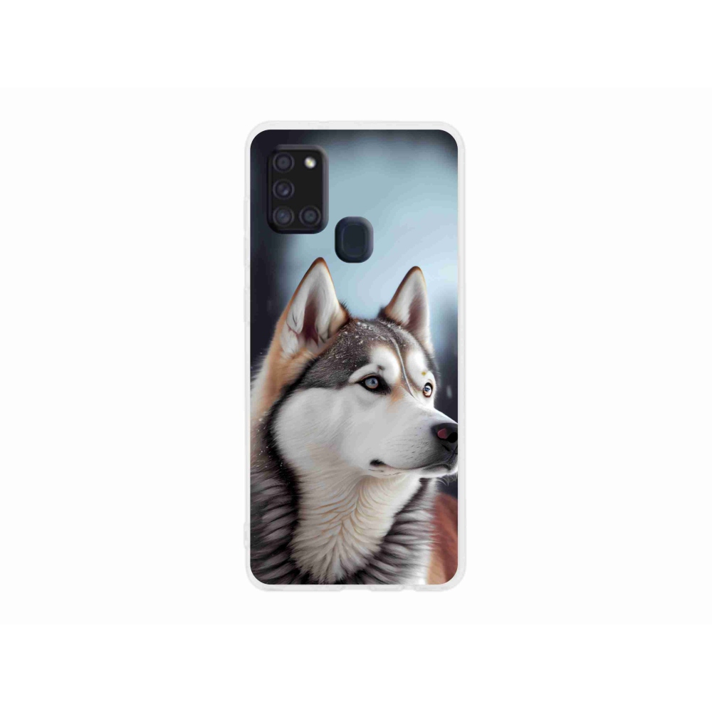 Gél borítás mmCase Samsung Galaxy A21s készülékhez - Szibériai husky