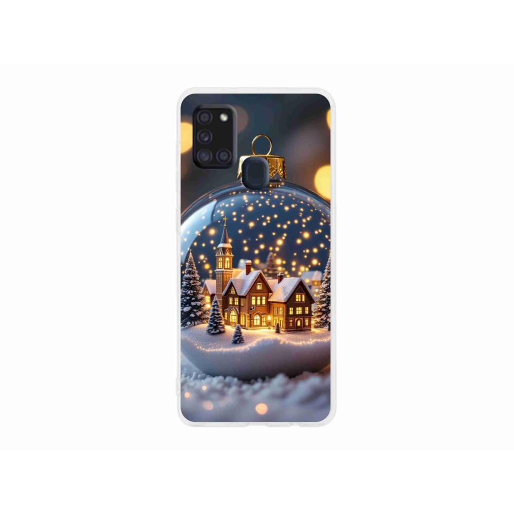 Gél borító mmCase Samsung Galaxy A21s - Karácsonyi gömbök 4