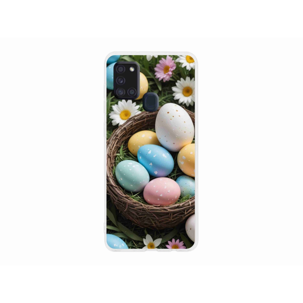 Gél borítás mmCase Samsung Galaxy A21s készülékhez - Húsvéti tojás 2