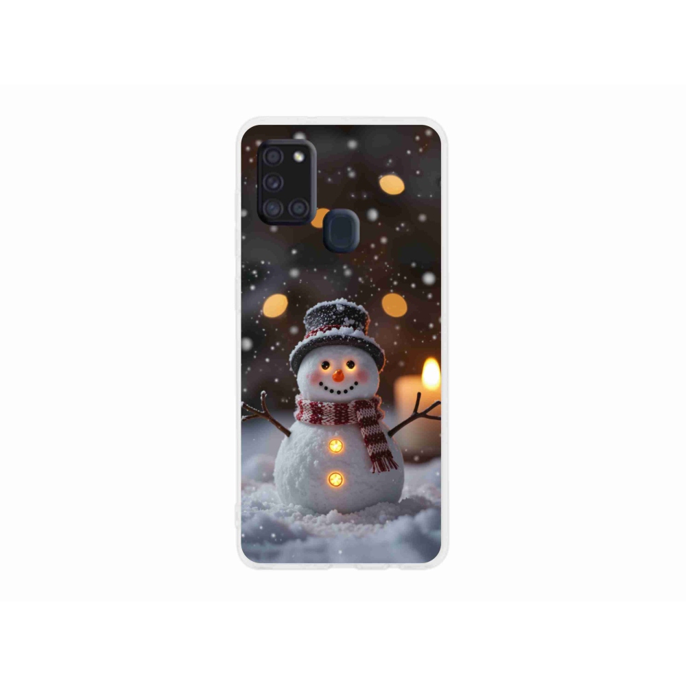 Gél borítás mmCase Samsung Galaxy A21s készülékhez - vidám hóember