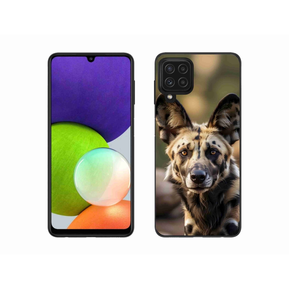 Gél borítás mmCase Samsung Galaxy A22 4G - afrikai vadkutya számára