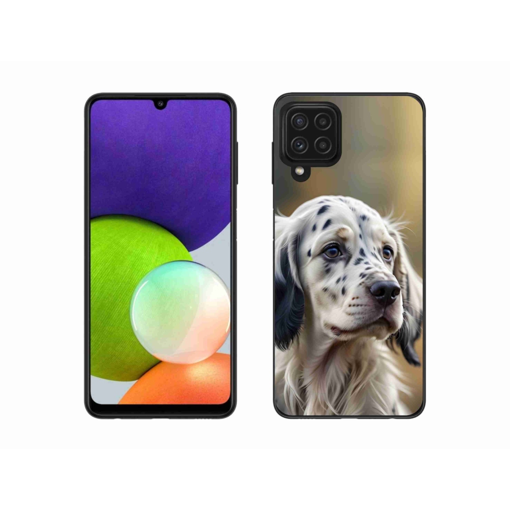 Gél borítás mmCase Samsung Galaxy A22 4G - English Setter számára