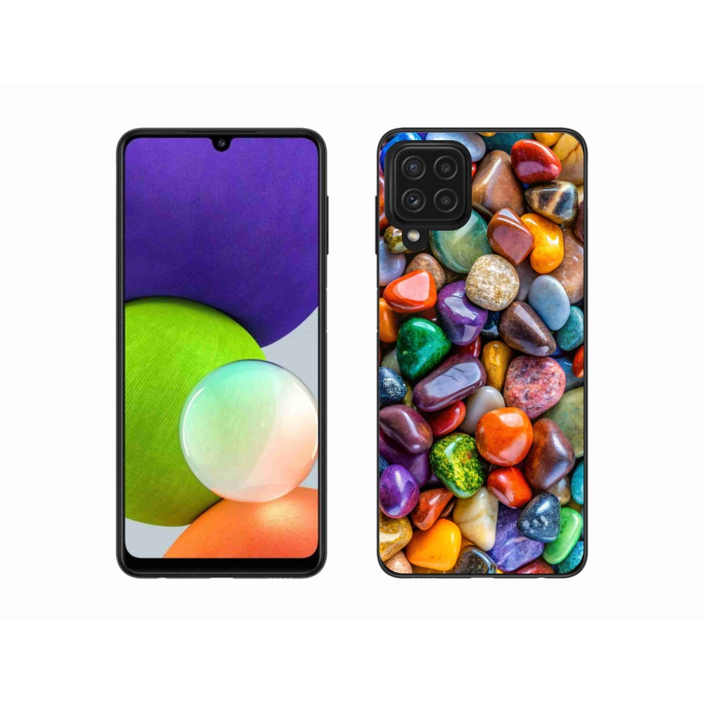 Zselés borítás mmCase Samsung Galaxy A22 4G - színes strasszkövekhez