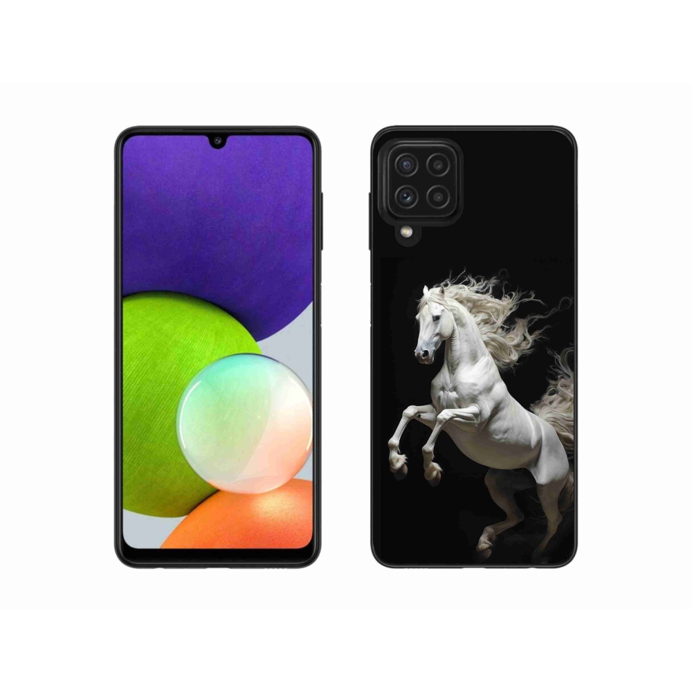 Gél borítás mmCase Samsung Galaxy A22 4G - fehér ló 4