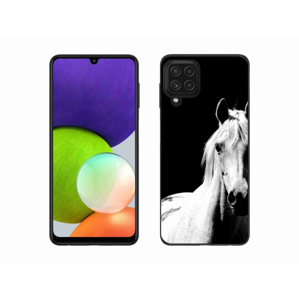 Zselés borítás mmCase Samsung Galaxy A22 4G - fehér ló 5