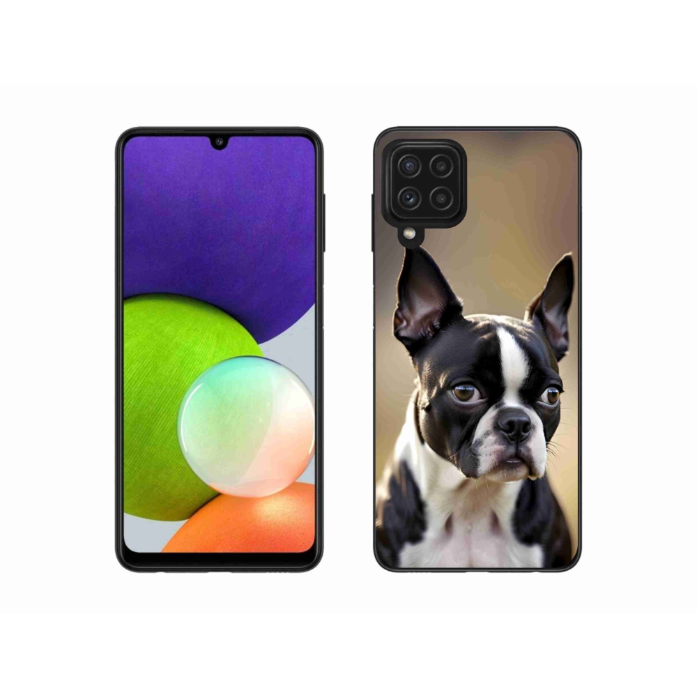 Gél borítás mmCase Samsung Galaxy A22 4G - Boston Terrierhez