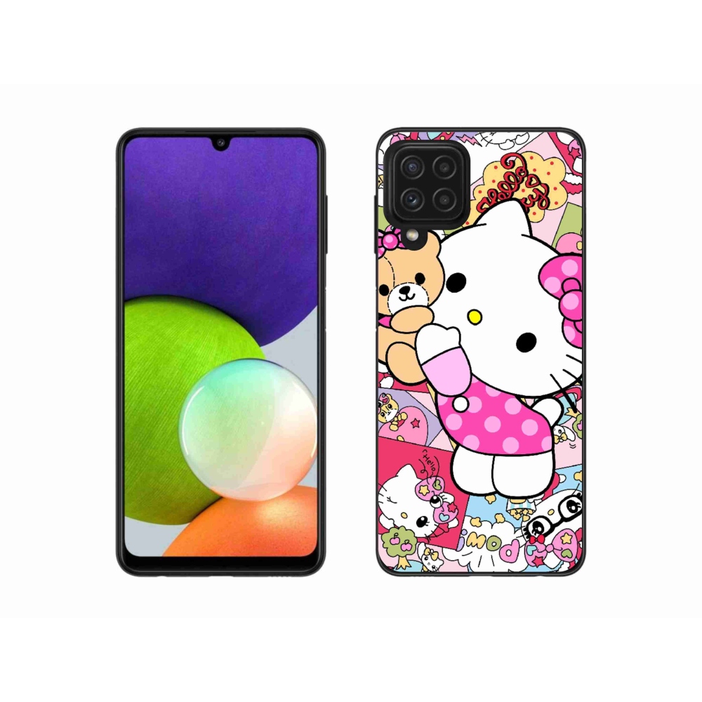 Gél borítás mmCase Samsung Galaxy A22 4G - aranyos cica - Samsung Galaxy A22 4G - cuki cica