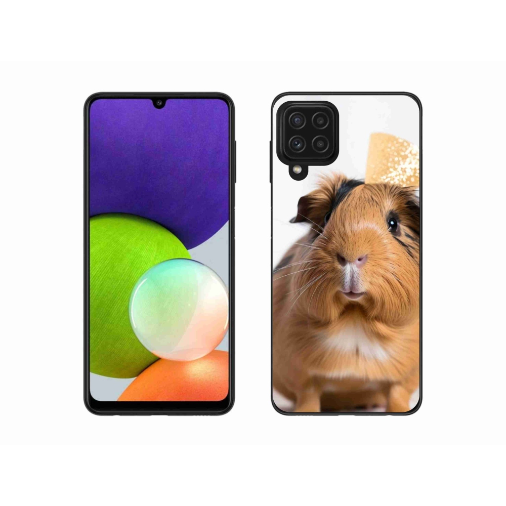 Zselés borítás mmCase Samsung Galaxy A22 4G - barna tengerimalachoz