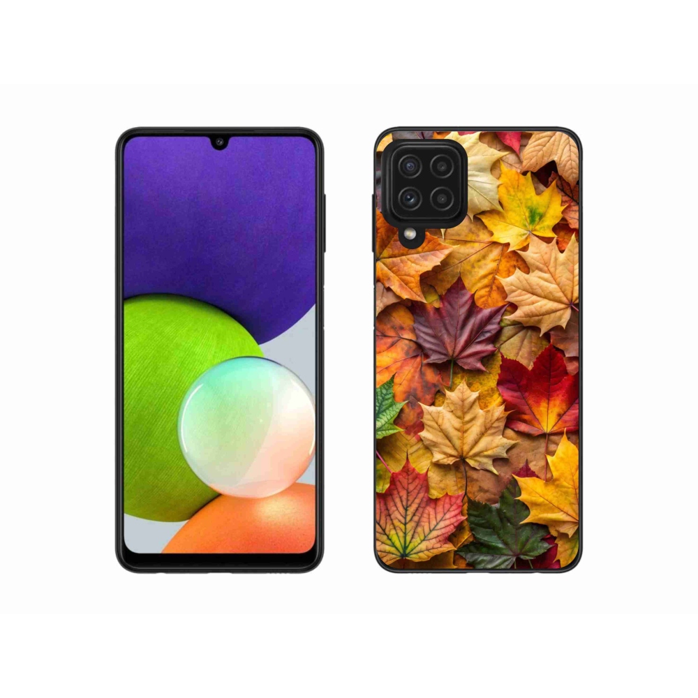 Zselés borítás mmCase Samsung Galaxy A22 4G - juharlevelek 2