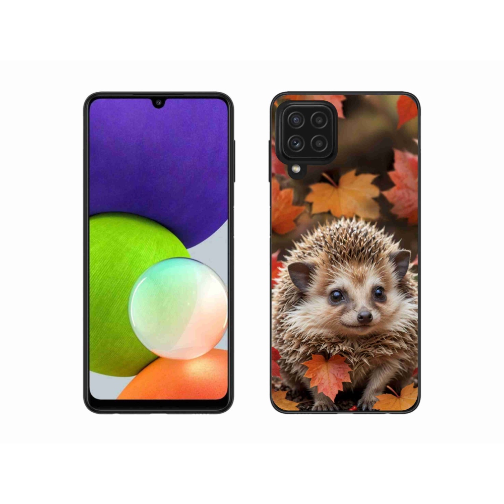 Zselés borítás mmCase Samsung Galaxy A22 4G - sün a levelek között