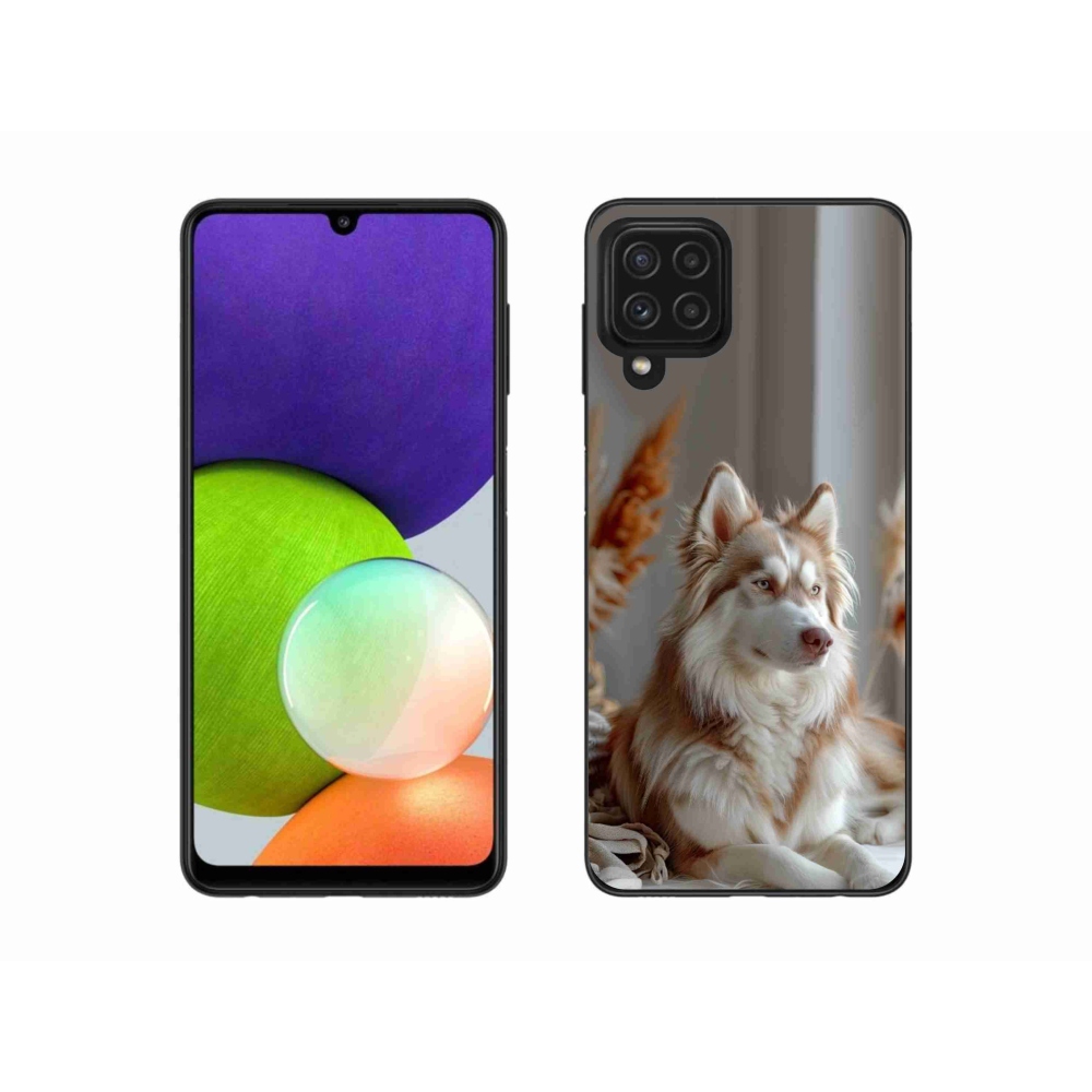 Zselés borítás mmCase Samsung Galaxy A22 4G - csendes szibériai huskyhoz
