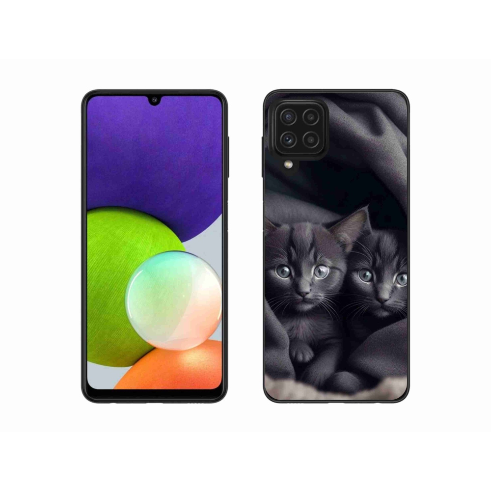 Zselés borítás mmCase Samsung Galaxy A22 4G - cat duo - macska duóhoz