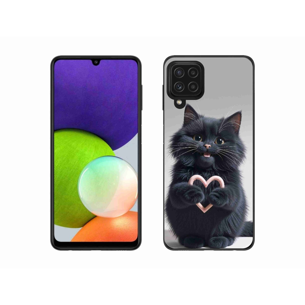 Gél borítás mmCase Samsung Galaxy A22 4G - macskaszerelem 3